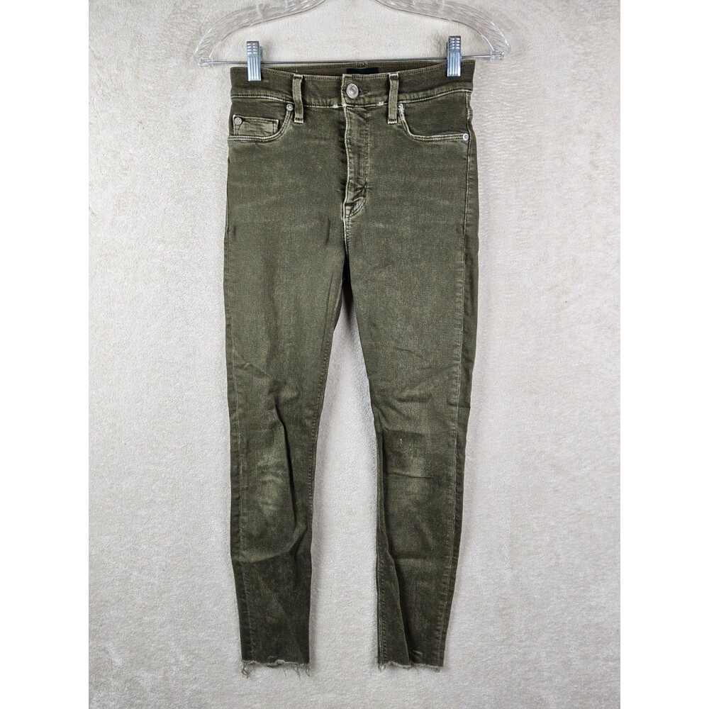 Hudson Women's Barbara High Rise Skinny Ankle Denim Jeans Green Size 24